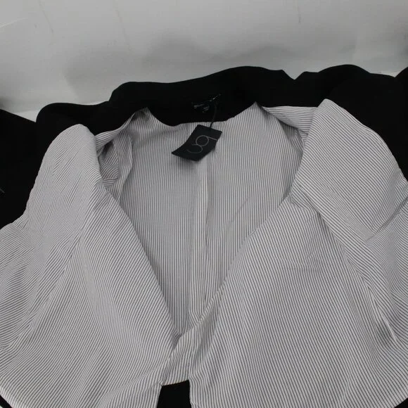 NWT Gibson Blazer Women's large Notch Collar One Button Black Cotton Blend work - Picture 10 of 12